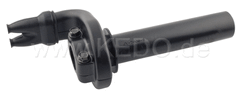 Kedo Throttle, black, opens medium-fast, stroke 3.9mm / 10 °, sleeve length 120mm (Domino replica) for 2 cables, suitable for 22mm handlebars | 22240