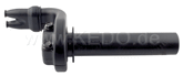 Kedo Throttle, black, opens medium-fast, stroke 3.9mm / 10 °, sleeve length 120mm (Domino replica) for 2 cables, suitable for 22mm handlebars | 22240