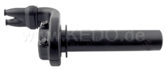 Kedo Throttle, black, opens medium-fast, stroke 3.9mm / 10 °, sleeve length 120mm (Domino replica) for 2 cables, suitable for 22mm handlebars | 22240