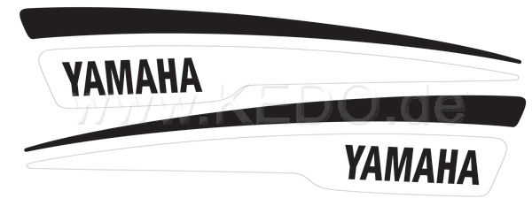 Kedo JvB-moto 'B track' Fuel Tank Decal, black / white, 1 pair (overcoatable) | 22631