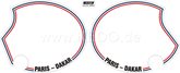 Kedo Side Cover Sticker 'Paris-Dakar', stripes blue / white / red, 1 pair | 22644