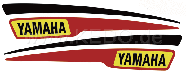 Kedo JvB-moto 'B track' Fuel Tank Decal, black / red / yellow, 1 pair (top-coatable) | 22663