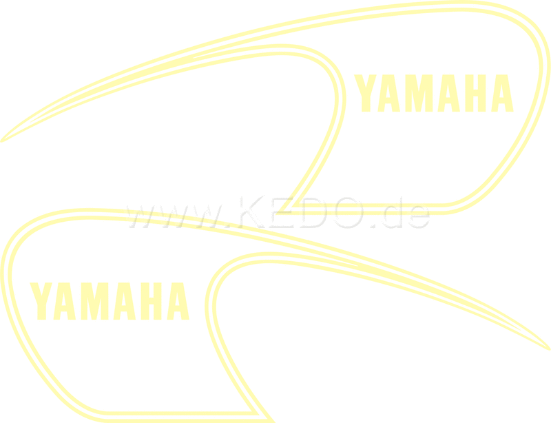 Kedo Vintage Sports Fuel Tank Decal, cream, Left / Right complete | 22665C