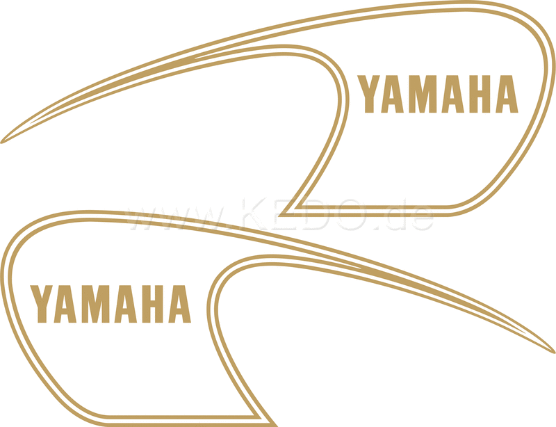 Kedo Vintage Sports Fuel Tank Decal, gold, Left / Right complete | 22665G