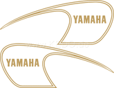 Kedo Vintage Sports Fuel Tank Decal, gold, Left / Right complete | 22665G