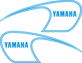 Kedo Fuel Tank Decal 'Vintage Sports', Light Blue, Left / Right complete | 22665HB