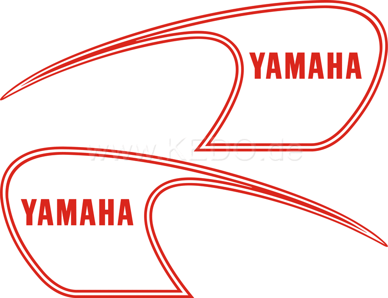Kedo Vintage Sports Fuel Tank Decal, red, Left / Right complete | 22665R