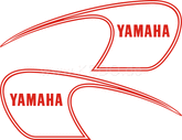 Kedo Vintage Sports Fuel Tank Decal, red, Left / Right complete | 22665R