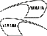 Kedo Vintage Sports Fuel Tank Decal, black, left / right complete | 22665S