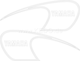 Kedo Vintage Sports Fuel Tank Decal, white, Left / Right complete | 22665W