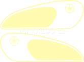 Kedo Fuel Tank Decal 'Classic', cream, Left / Right complete | 22666C