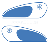 Kedo Fuel Tank Decal 'Vintage Classic', Light Blue, Left / Right complete | 22666HB
