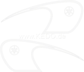 Kedo Classic Fuel Tank Decal, white, Left / Right complete | 22683W