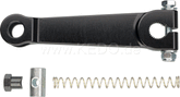 Kedo Brake Lever for Brake Anchor Plate (Rear Wheel), aluminum black anodized, with spring, bolt and nut (not suitable for wingnut) | 28334RP