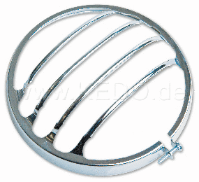 Kedo Paris-Dakar Head Lamp Protector, Chrome Plated, suitable for item 29191RP, 170mm internal diameter. | 29045