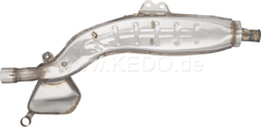 Kedo Replica Silencer, Stainless Steel, Not Treated, with mounting spots for Heat Shields (OEM Shape, Heat Shields not included) | 29200R
