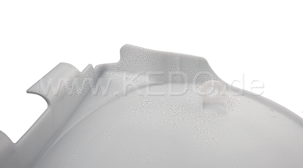 Kedo Replica Side Cover, Left, 'Crystal Silver', painted, without Decal, OEM Reference # 2H0-21711-01-20, 2H0-21711-00-20 | 29303