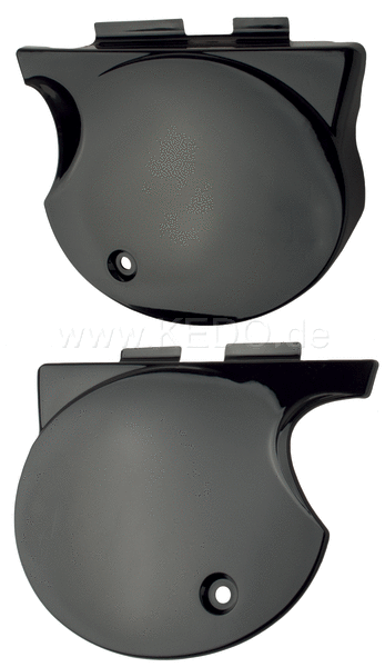 Kedo Side Cover Set, Left & Right, Black (TT Shape, Fits Models WITHOUT Combustion Chamber ONLY) WITHOUT Lock at Left Side, decals lake : 21070.21071 | 29458