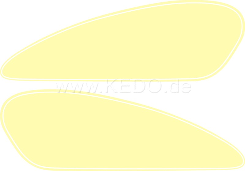 Kedo Fuel Tank Decal, Cream (Replica) | 29561