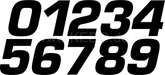 Kedo Starting Number Set Black Matt, 80mm high, 1 piece each (0 to 9), heavy duty | 30032M