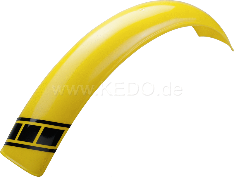 Kedo Trial Front Wheel Fender style engine, yellow colored, dim. approx .: 740mm long, 100mm wide, max. 135mm radian measure, incl. SpeedBlock decal | 30077G