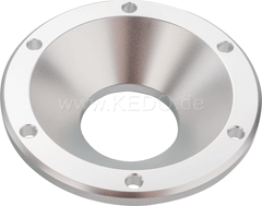 Kedo Racing End Cap 'Open', aluminum CNC-milled, silver anodised, suitable for 4 "Supertrapp and S-Trapp exhaust | 30110