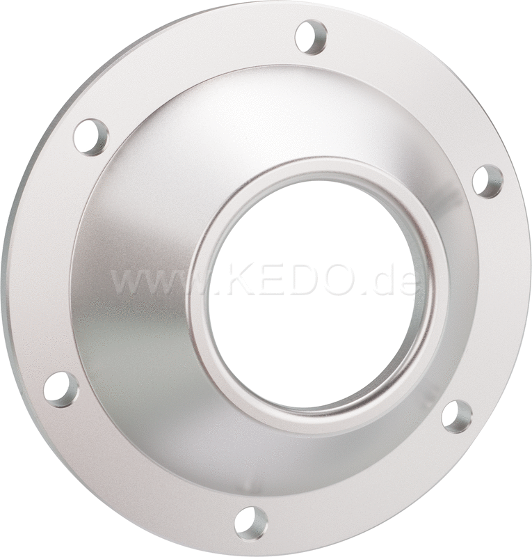 Kedo Racing End Cap 'Open', aluminum CNC-milled, silver anodised, suitable for 4 "Supertrapp and S-Trapp exhaust | 30110