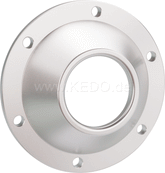 Kedo Racing End Cap 'Open', aluminum CNC-milled, silver anodised, suitable for 4 "Supertrapp and S-Trapp exhaust | 30110