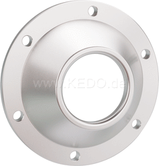Kedo Racing End Cap 'Open', aluminum CNC-milled, silver anodised, suitable for 4 "Supertrapp and S-Trapp exhaust | 30110