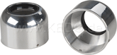 Kedo Aluminum Dust caps, Polished, incl Gasket, 1 Pair (fixation through 2 sets Crews) | 30233
