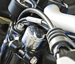 Kedo Fork Top Nut Cover Set, 1 pair, polished aluminum including O-rings | 30351