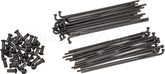 Kedo Rear Wheel Spoke Set Stainless Steel, black burnished (18 "), including nipples. | 30501B