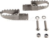 Kedo HD Stainless Steel Driver's Footpegs, 1 Pair, Silver (Set comes without Bracket) | 30574