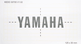Kedo Stencil 12,5x3cm 'YAMAHA' logo, 1 Piece | 30705