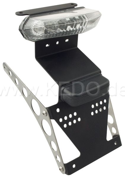 Kedo Competition' License Plate Holder, complete with LED Taillight, Clear Lens (New 2014 Series with Brighter Taillight) | 30815
