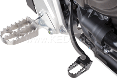 Kedo Heavy Duty Enduro Footpegs, stainless steel, 1 pair, serrated & Widened, contact area approx. 46x84mm, incl. Footpegs bracket zinc plated | 30950