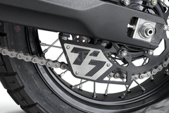 Kedo Mounting T7 Chain Guide "T7", aluminum black plastic coated, with stepped stainless steel cover, incl material | 31048-T7