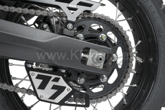 Kedo Mounting T7 Chain Guide "T7", aluminum black plastic coated, with stepped stainless steel cover, incl material | 31048-T7
