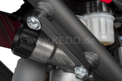 Kedo T7 Passenger footpeg Lashing Bracket, covers the holes, used as a lashing option for luggage or transportation, stainless steel 8mm | 31050