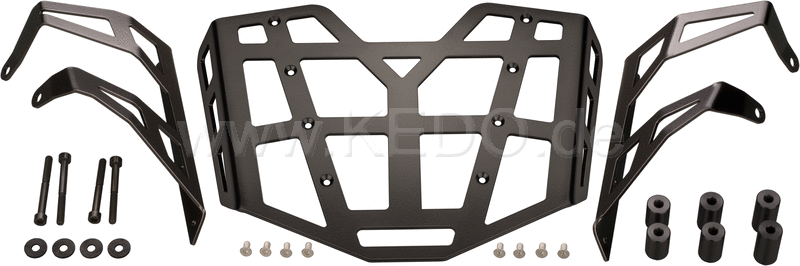Kedo aluminum rack / luggage rack 'Travel XL' light + stable, stainless steel brackets with a large aluminum plate, dim. approx. 33x25cm, for soft luggage up to 5kg | 31070XL