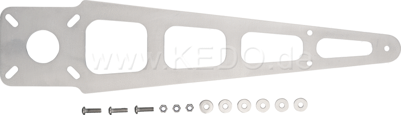 Kedo Stay Brace, aluminum with mounting material, length 420mm, base 85x85mm | 33025
