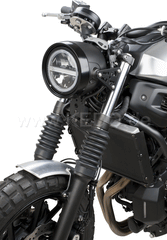 Kedo Head Light Bracket Set "NEO-CNC", replace the original thick brackets, incl 8mm mount for mini indicators, stainless steel black coated | 33115