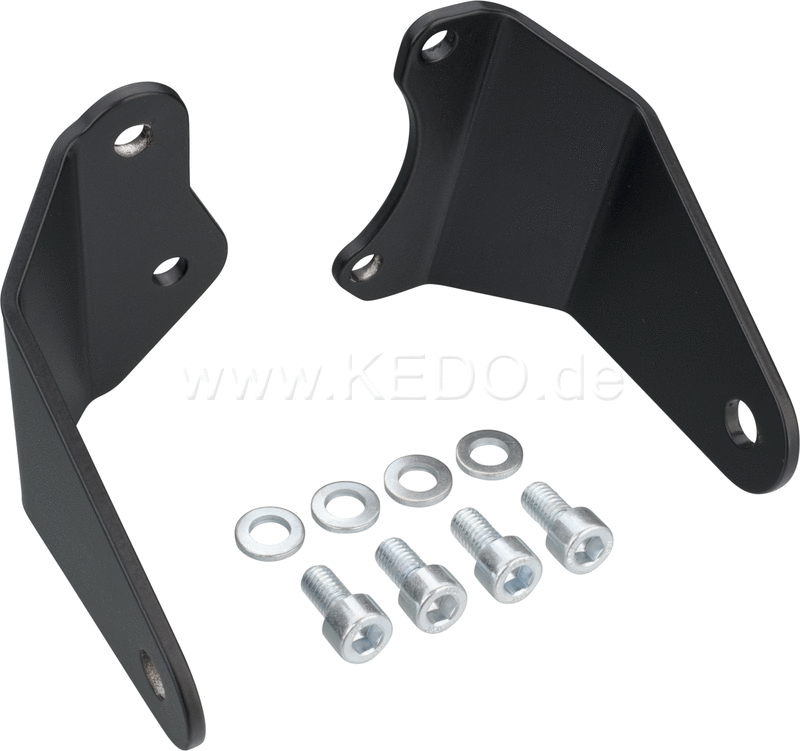 Kedo Head Light Bracket 'Slim', Black Powdercoated Aluminum, 1 Pair, Standard baseplate for mounting Required | 33278B