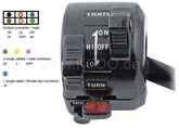 Kedo Replica Handlebar Switch, LH, OEM reference # 1R7-83972-00 suitable for wiring harness 40078-18 | 40103