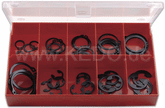 Kedo Circlip Set 7-30mm, 10 Sizes / 2 Shapes, 5 Pieces each | 40105