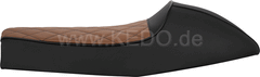 Kedo Seat 'Classic Racer' black / brown, top with hand sewn diamond pattern, ready-to-mount incl rear seat brackets. | 40582
