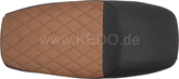 Kedo Seat 'Classic Racer' black / brown, top with hand sewn diamond pattern, ready-to-mount incl rear seat brackets. | 40582
