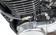 Kedo Hydraulic Clutch Kit (HYMEC) fits genuine assemblies and cables, with mirror thread, equal to 120 cm cable length, lever color : Silver | 40673