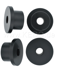 Kedo Top Yoke Bushings (Massive) for Handlebar Clamp, Black Plastic, Set of 4 | 40700