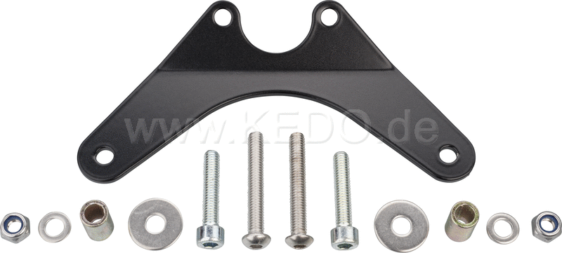 Kedo Classic Speedometer Bracket for OEM instrument, aluminum, main switch remains at upper yoke, including mounting material. | 40757